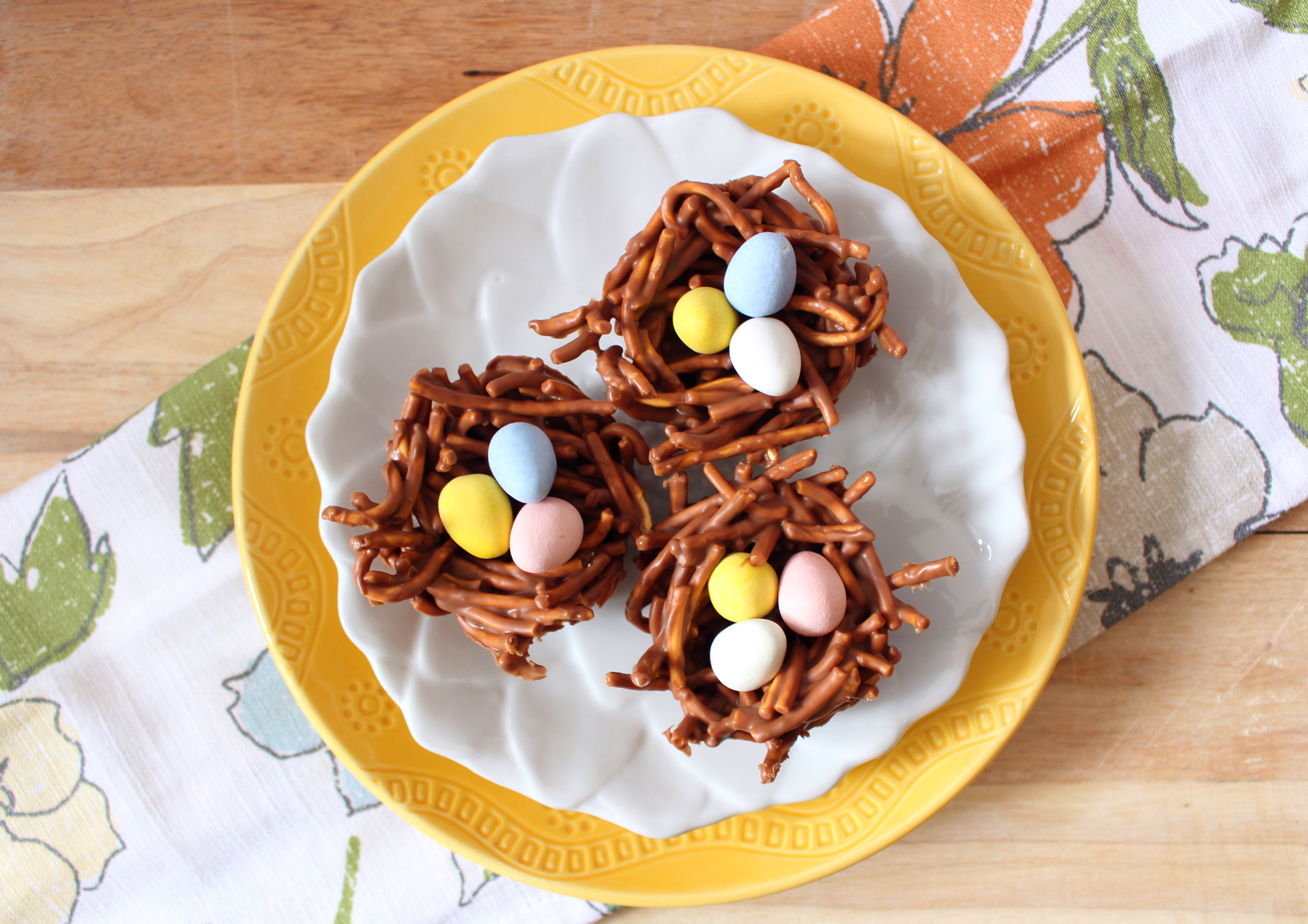 chocolate easter egg nests
